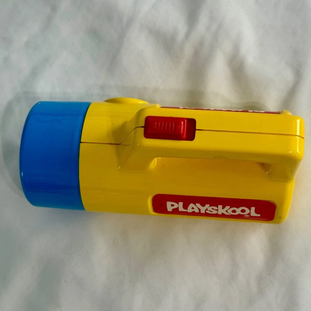 Vintage 1986 Playskool Flashlight- WORKS! Color Changing Lenses Kids Toy 1980s